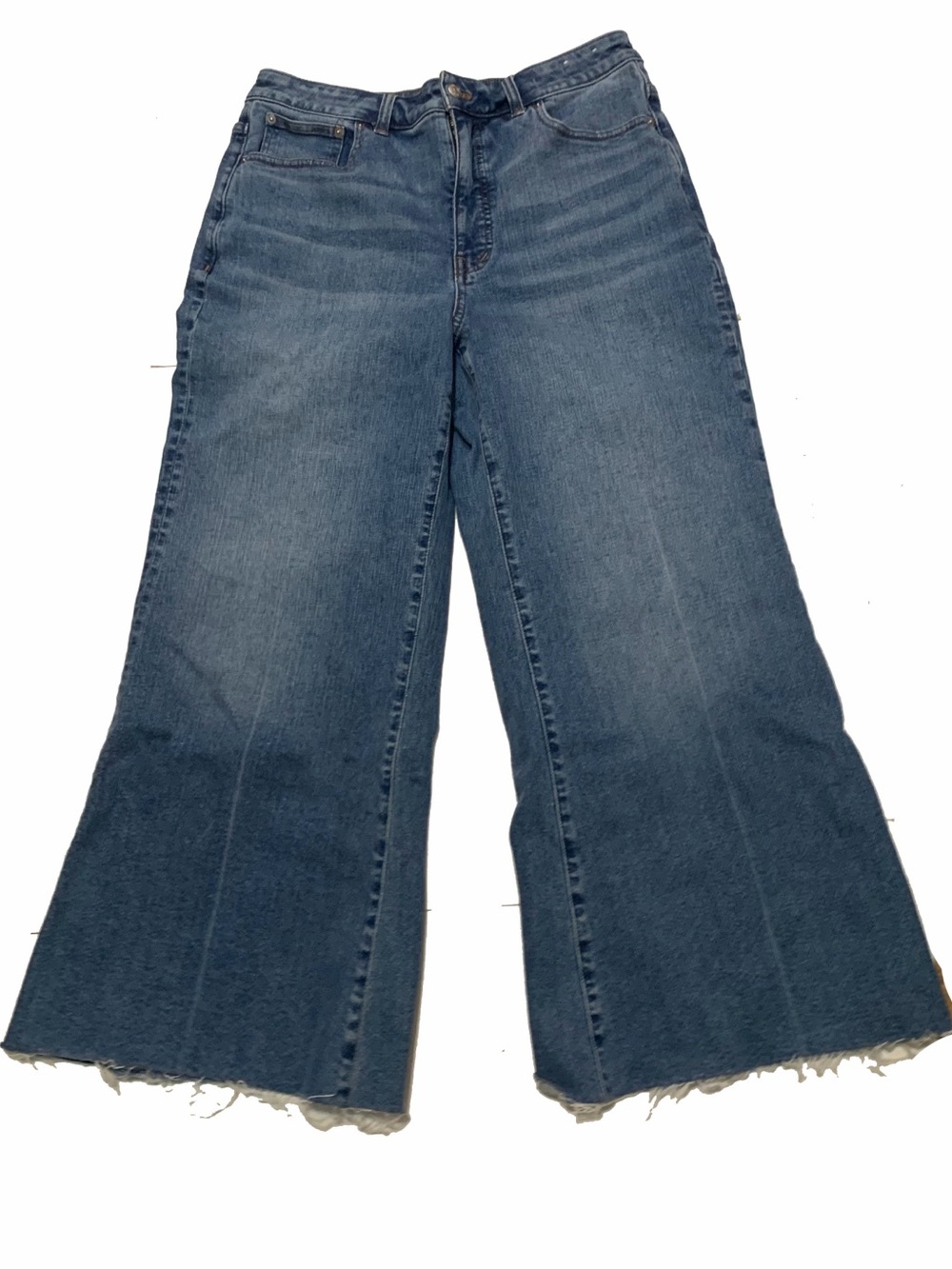 Madewell The Curvy Flared Wide-Leg Crop jeans